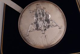 Mondlandung Medaille Silber 1969 Selten nur 2'500 Zertifikat