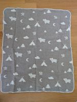 Babydecke grau Baumwolle