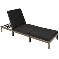 Polyrattan Sonnenliege verstellbar Gartenliege NELVIRA