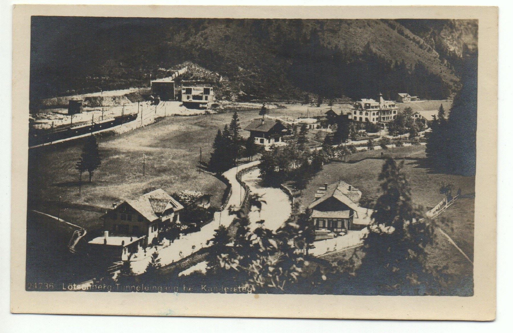Cartoline postali: KANDERSTEG Lötschberg Tunneleingang Bahn – Nuovo (secondo la descrizione) da Jona venduto da philajona