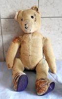 Teddybär alt gelebt Strohfüllung
