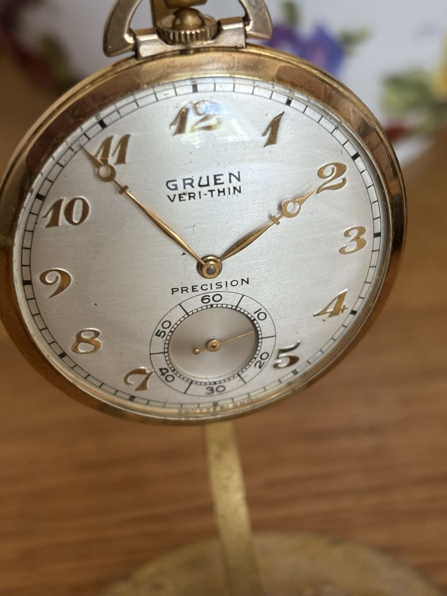 Orologi: Gruen VERI-THIN pocket watch 1920 – Usato da Buttes venduto da ButtA15 2