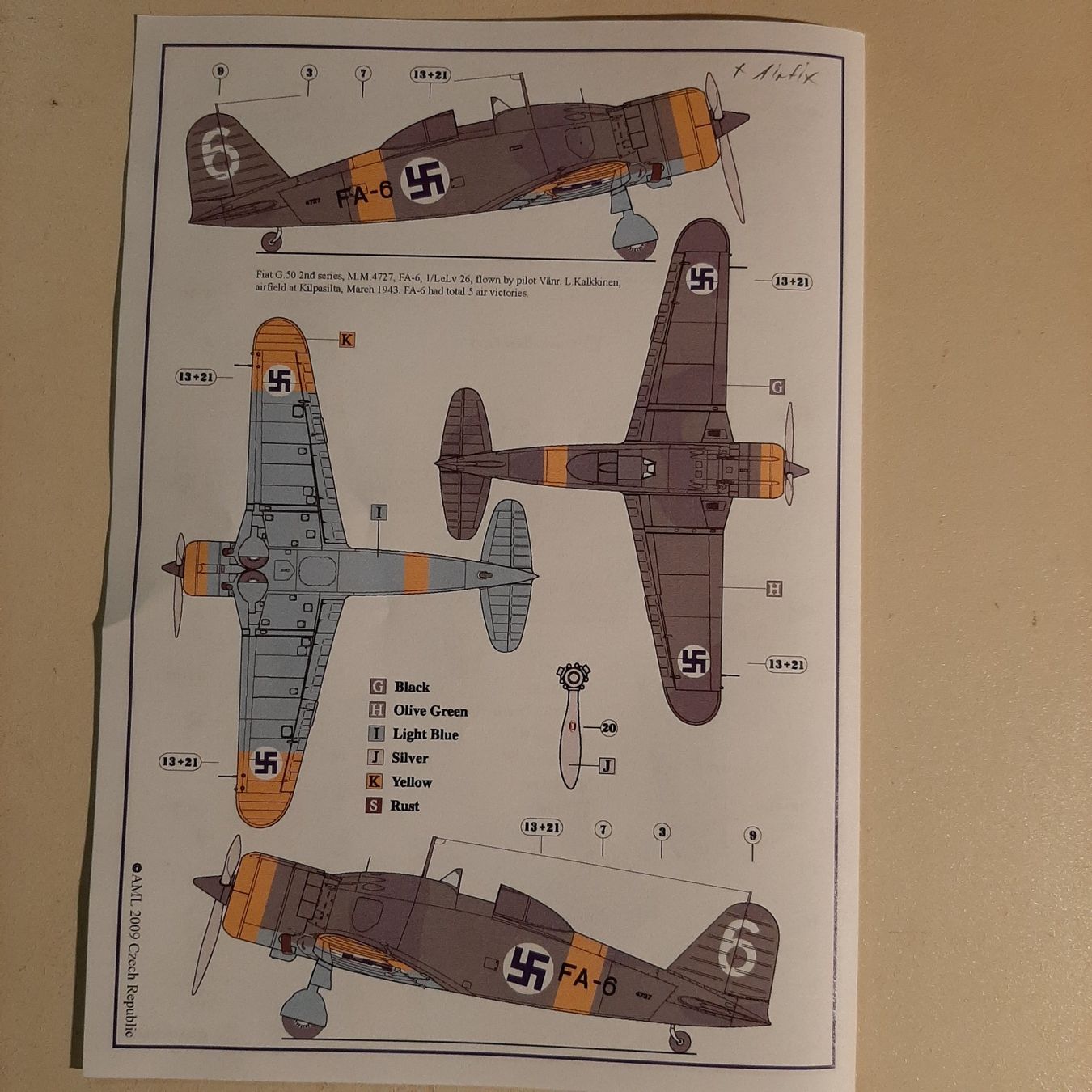 Kit di modellismo & Modellini statici: 164 ... Fiat G. 50 Freccia ... AML 72053 – Nuovo (secondo la descrizione) da Bonstetten venduto da Benibanny59 3