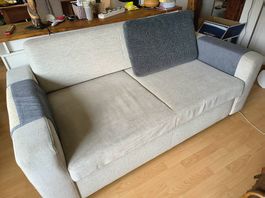 Schlafsofa beige grau mit Bettfunktion gebraucht