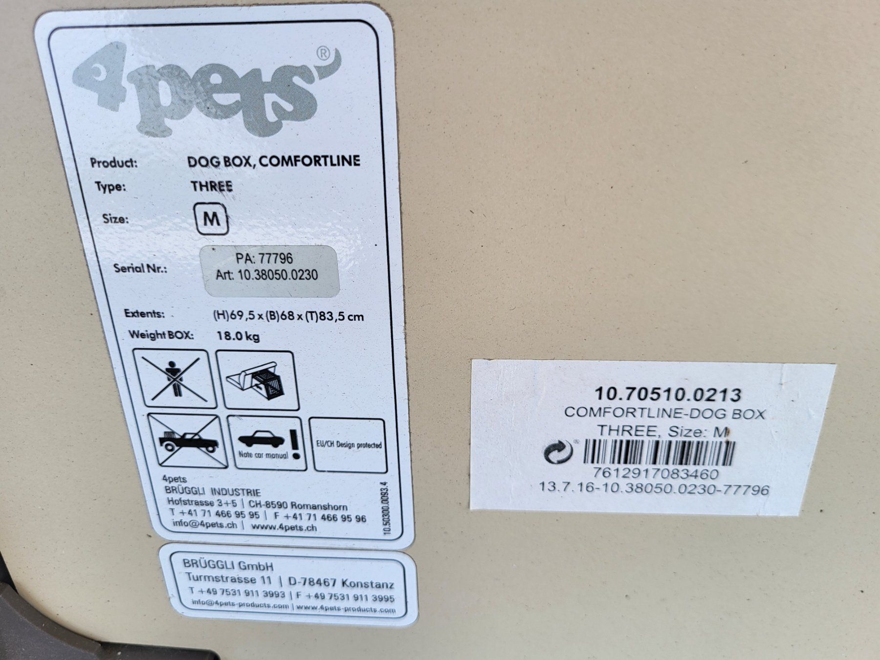 Cages, transport & sécurité: Hundebox – D'occasion à Tegerfelden par DercoleO 2