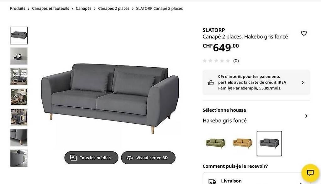Ikea Sofas: Fauteuil IKEA SLATORP – Gebraucht aus Montagny-Yverdon von ced_cgl7 3
