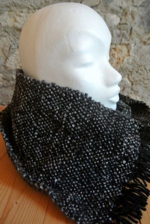handgewebter Unisex Winter-Schal *black Riverside *neu