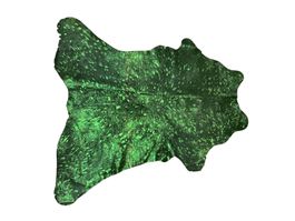 echtes Kalbfell green metal