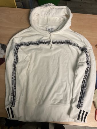 Neuer Adidas Sweat Hoodie, weiss, Gr. 38