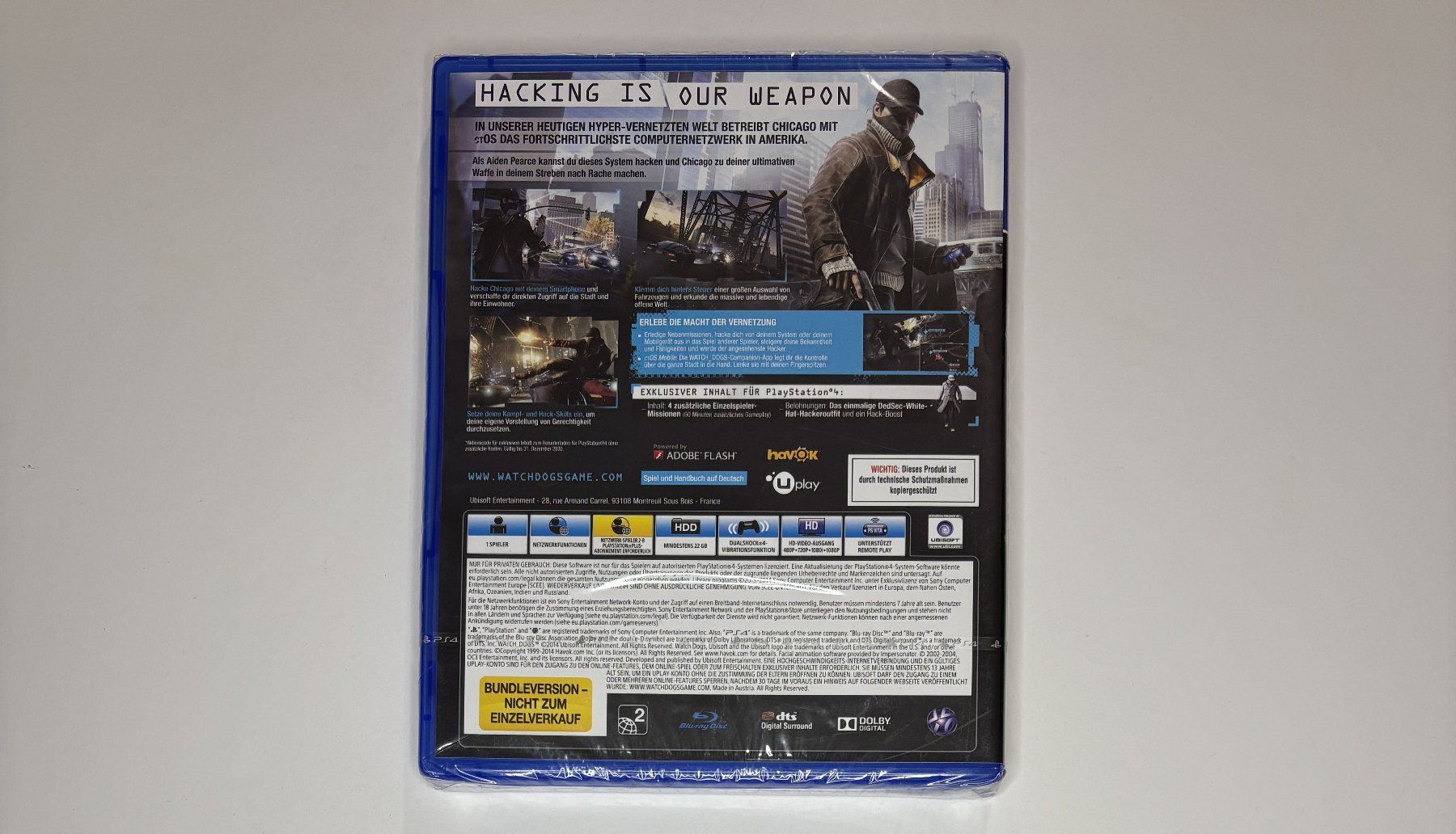 Giochi: PS4 - Watch Dogs - NEU – Nuovo e nell'imballaggio originale da Allschwil venduto da Bullach 1
