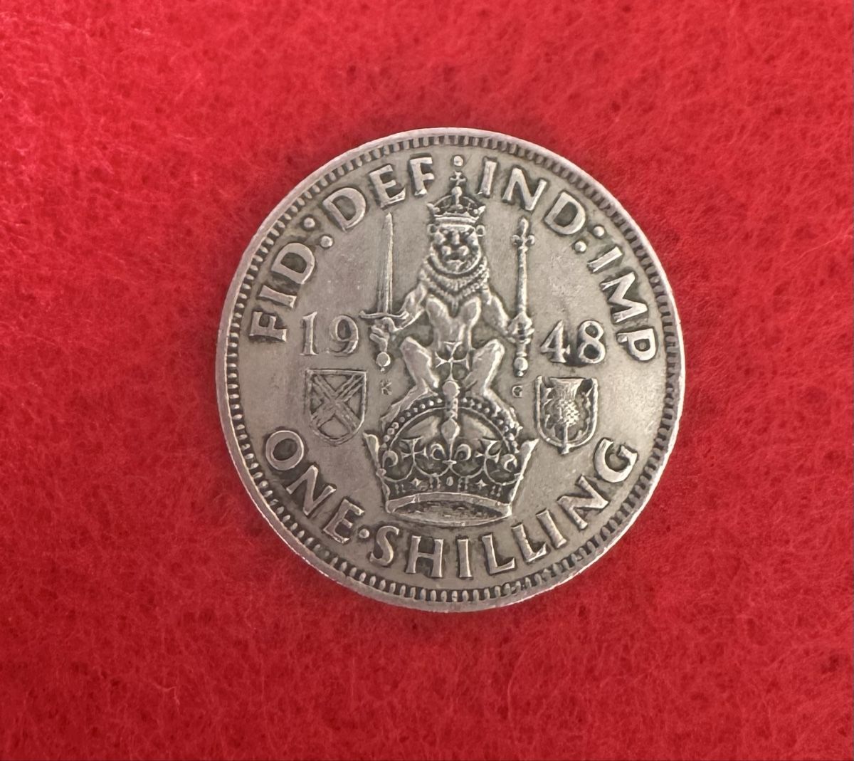 Tutti le monete: Münze One Shilling 1948 – Usato da Lachen SZ venduto da artbyblondangel 2