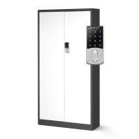 Aktenschrank + Zahlenschloss - 185x90x40cm - Anthrazit-Weiss