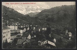 AK Seewis, Ortsansicht mit Scesaplana