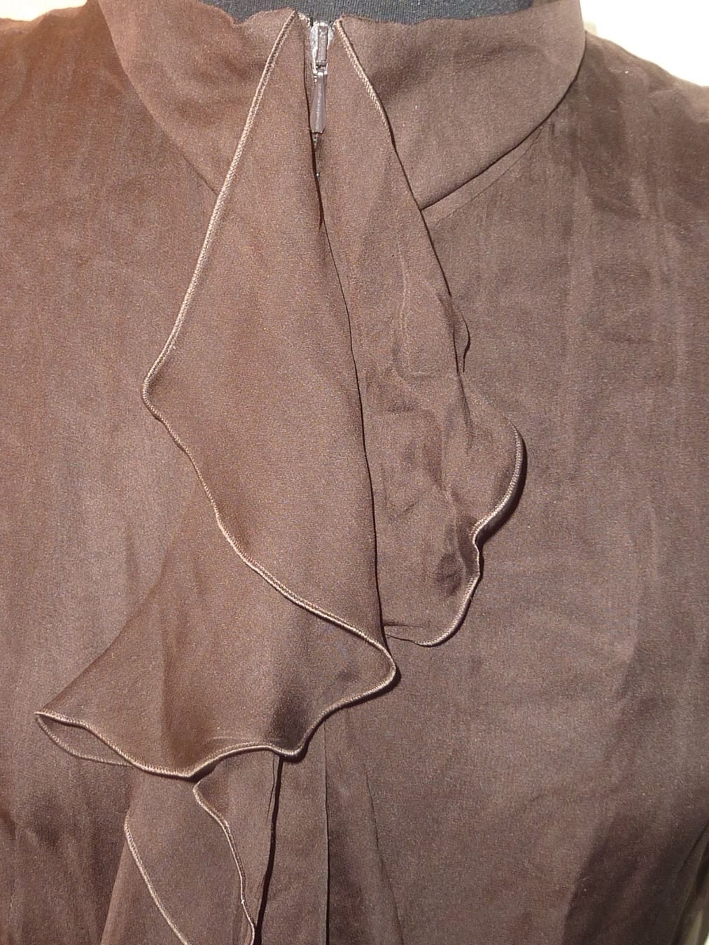 Salvatore Ferragamo Tops: blouse 42 FERRAGAMO marron seide régulateur température – Gebraucht aus geneve von chriztel 4