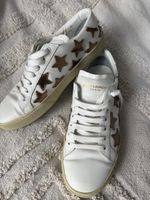 Yves Saint Laurent Turnschuhe Sternenprint Weiss Grösse 38