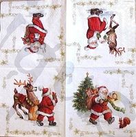 Serviette weihnachtsmann 25x25 (w405) 2Stk.