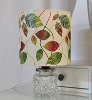 Vintage Tischlampe mit Blättermuster, 60er Jahre Stil