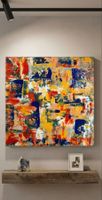Gemälde " Tanz der Farben" handmade 50×50×4