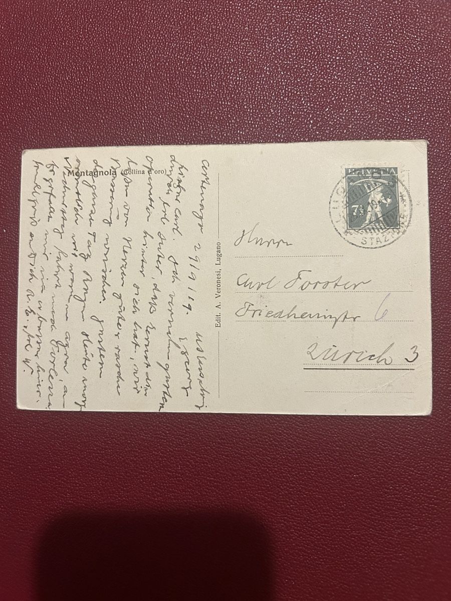 Cartoline postali: Montagnola 1919 – Usato da Breganzona venduto da Milesbo 1