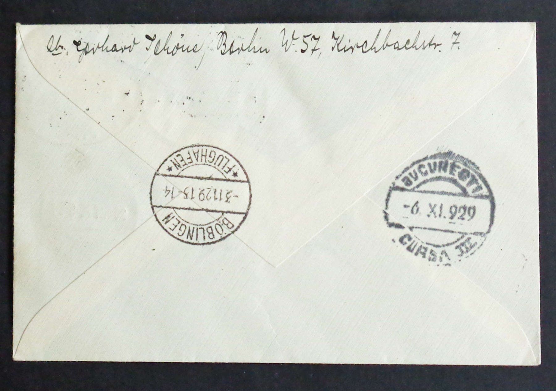 Tous les timbres: 1929: DANZIG–BUCURESTI Umschlag per Zeppelin-Luftpost – D'occasion à Le Locle par timbrettino 1