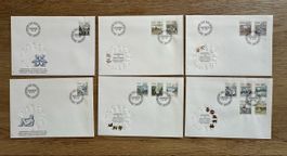 Schweiz - 6 FDC TIERKREISZEICHEN 1982-1986 komplett 