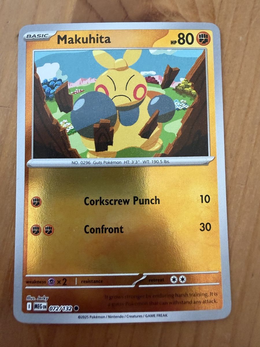 Pokémon Carte collezionabili: Makuhita (MEG072) – Nuovo (secondo la descrizione) da Vevey venduto da Matx