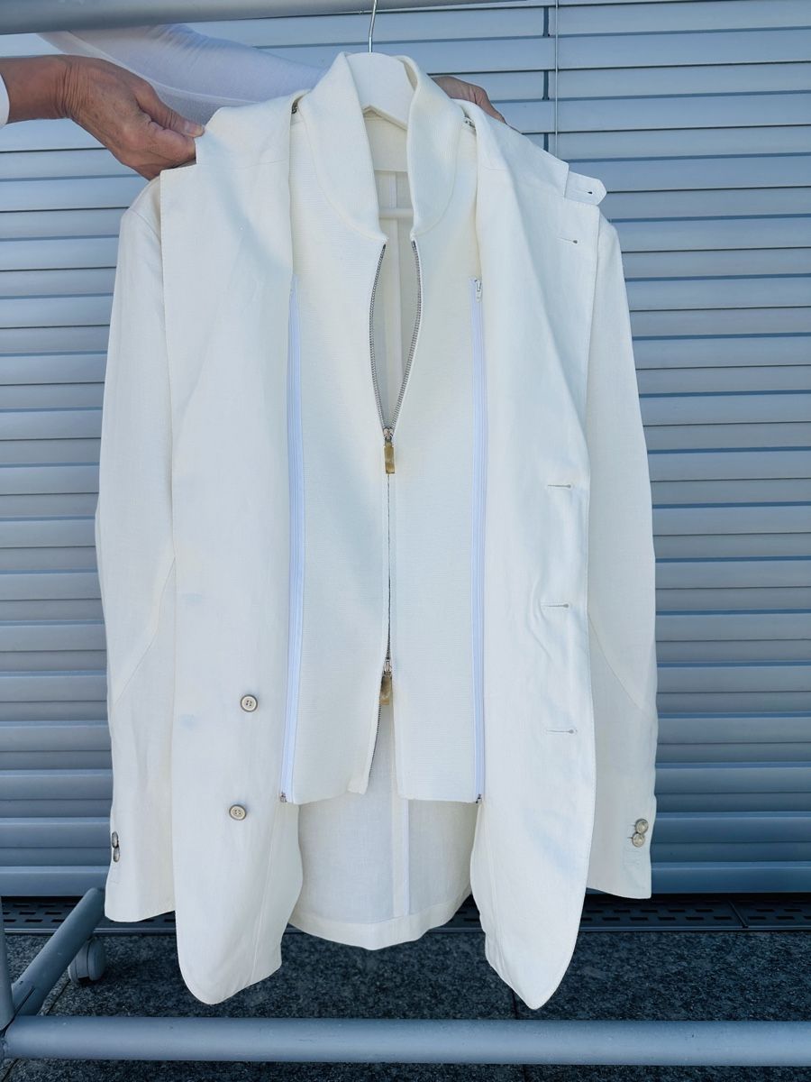 Corneliani Giacche: NEU!! Corneliani White Linen Jacket 52 – Nuovo (secondo la descrizione) da Aeschi SO venduto da Oceana.Indigo 4