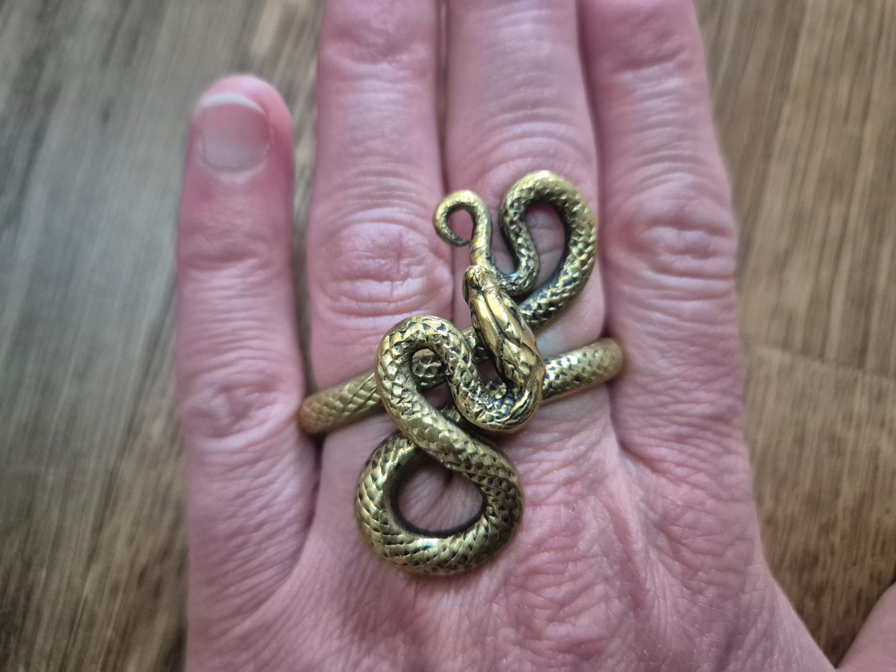Anelli: 2 fingers brass snake ring – Usato da Zürich venduto da monadiederich