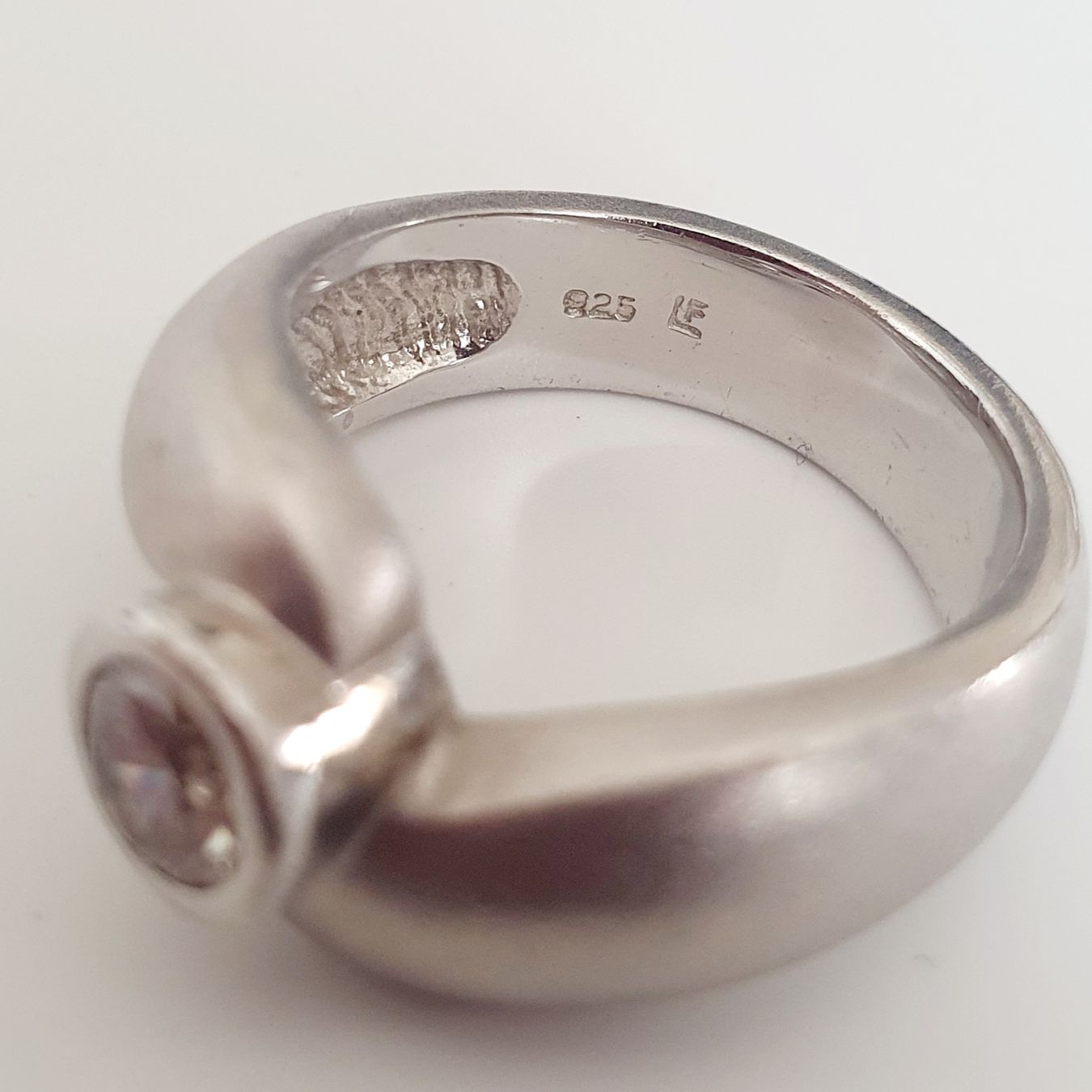 Anelli: Solitär-Spannring ,Ring Silber 925 mit Stein Gr.17,6 mm – Usato da Kreuzlingen venduto da Wunderkiste123 6