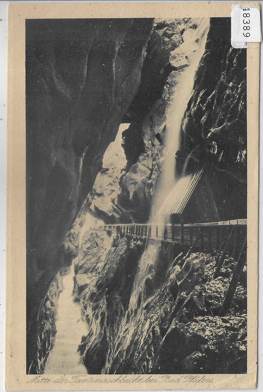 Cartoline postali: Mitte der Taminaschlucht bei Bad Pfäfers – Usato da Ettingen venduto da Kartenplanet