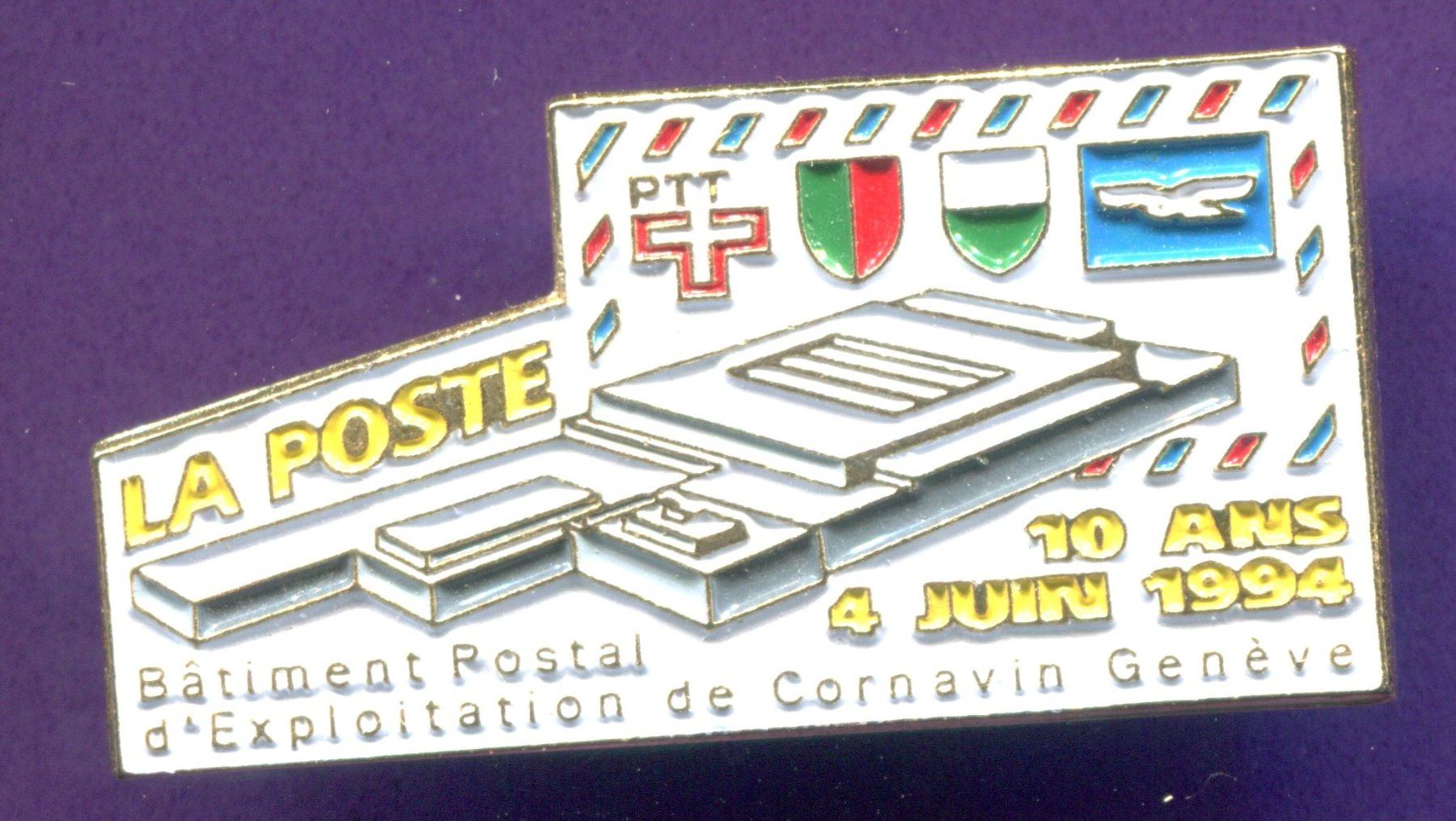 Placchette & Badge: PTT   Geneve  4. Juni 1994 – Usato da Winterthur venduto da Sammleroase
