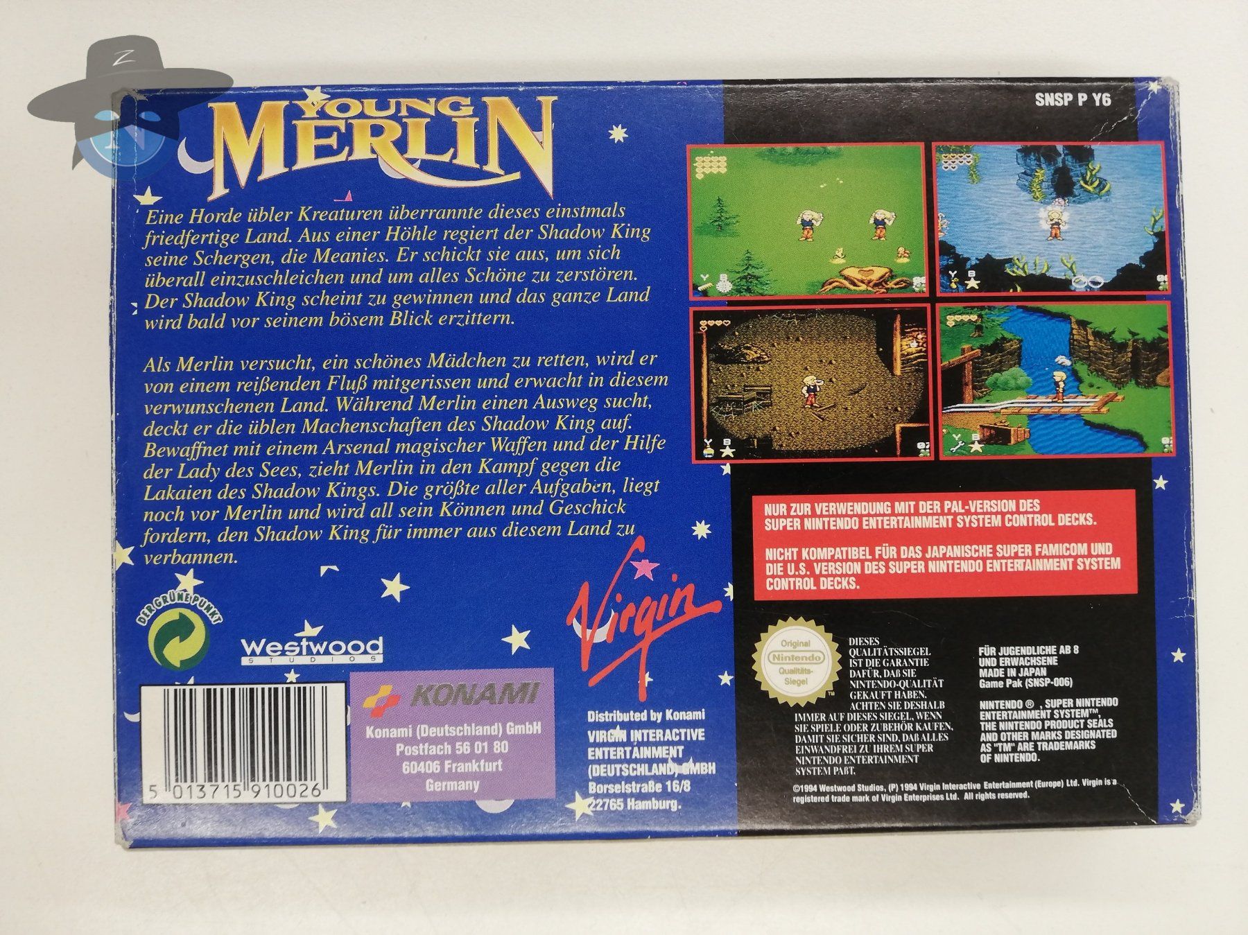 Nintendo Giochi: Young Merlin / Super Nintendo SNES – Usato da St. Gallen venduto da zorro_dc 1