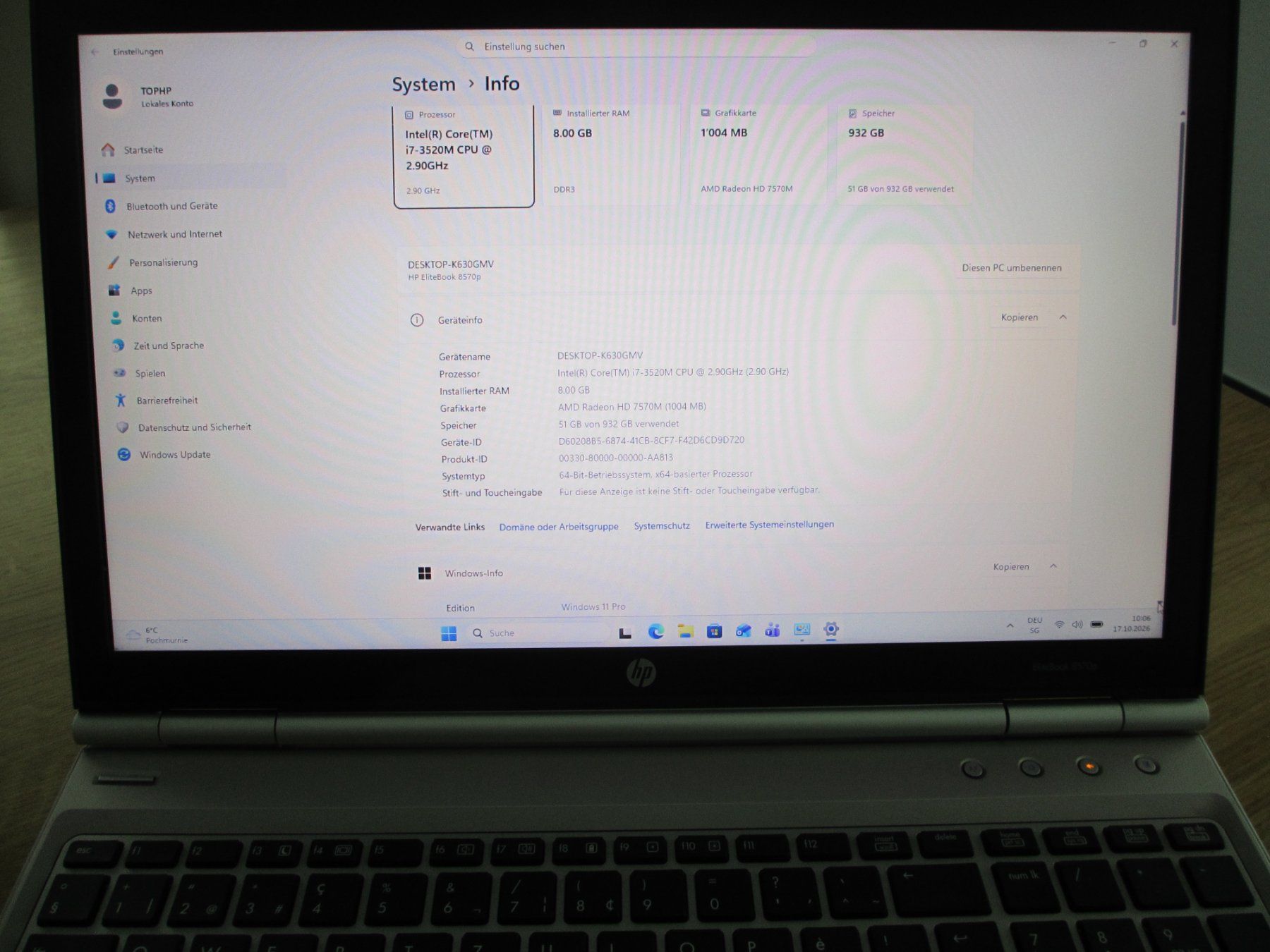 Hewlett Packard Notebook: Hp EliteBook 8570p – Usato da Sargans venduto da Mony34 6