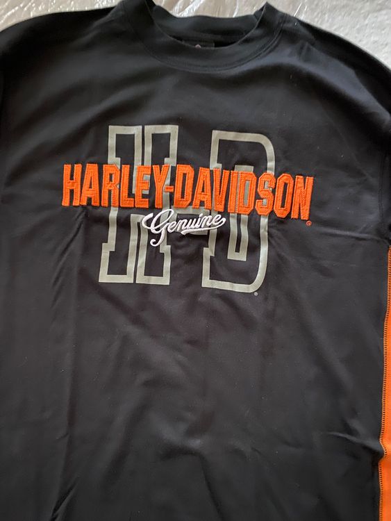 Harley-Davidson T-Shirt Grösse L oder XL schwarz orange 2