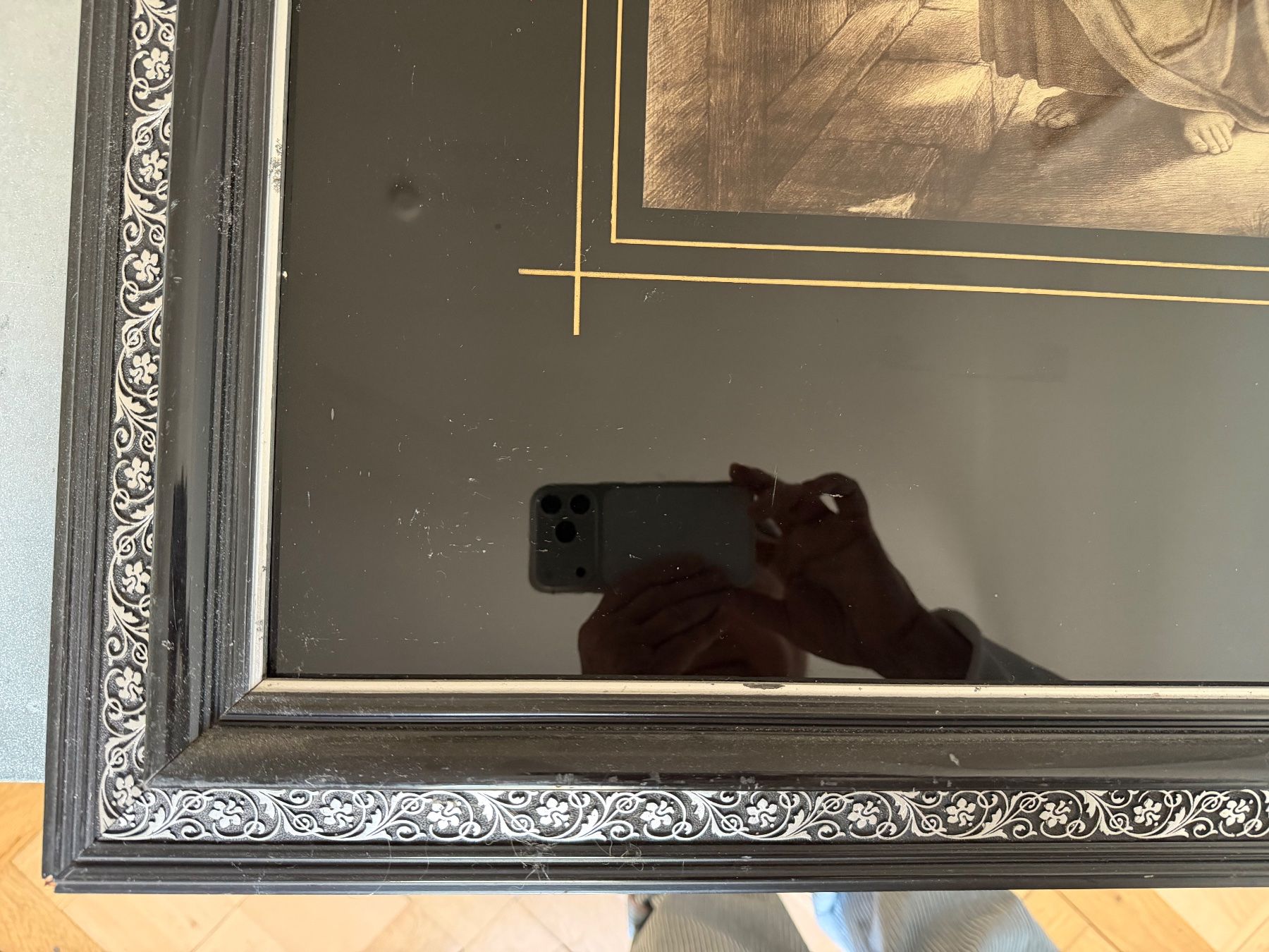 Cornici: Jugendstil Hinterglas-/ Sakralmalerei Votivbid Bilderrahmen – Usato da Luzern venduto da mughetto13 1