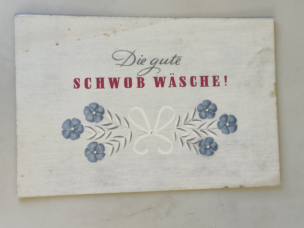 Litho Werbe Geschäfts Karte / Schwob Wäsche Bern | Kaufen auf Ricardo