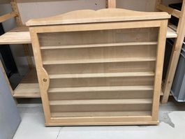 H0 oder N Sehr schöne Holz Vitrine mit Beleuchtung 72 x 78