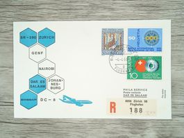 TR100 Enveloppe + Timbre  Suisse 1968