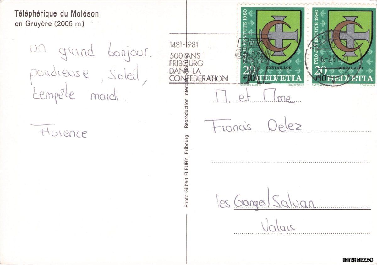 Ansichtskarten: Moléson FR // 1981 Seilbahn // Winter – Gebraucht aus Basel von intermezzo12 1