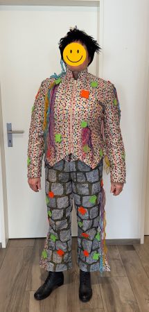 Unisex Kostüm 38/40  Grösse Fasnachtskostüm Konfetti Regen