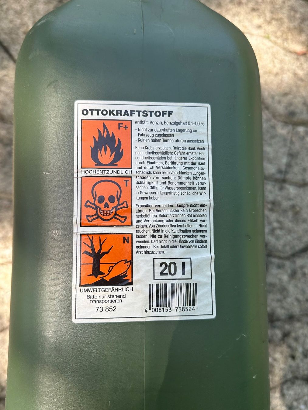Taniche per benzina: Benzinkanister Kunststoff 20l – Usato da Stallikon venduto da Rsiri 3