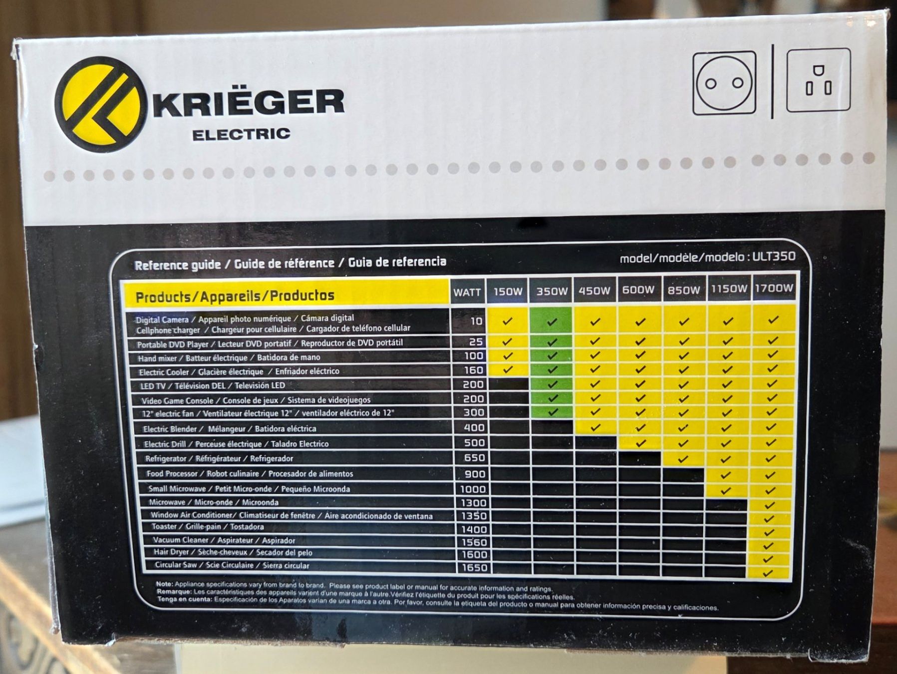 Componenti elettronici: Krieger - Step Up/Step Down Transformator 350 W – Nuovo (secondo la descrizione) da Reinach BL venduto da solidsenders 2