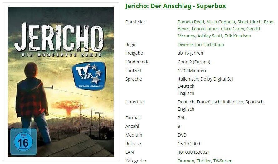 Tous les DVDs: Jericho: Der Anschlag - Superbox (DVD) – D'occasion à Buchrain par Sssschaller