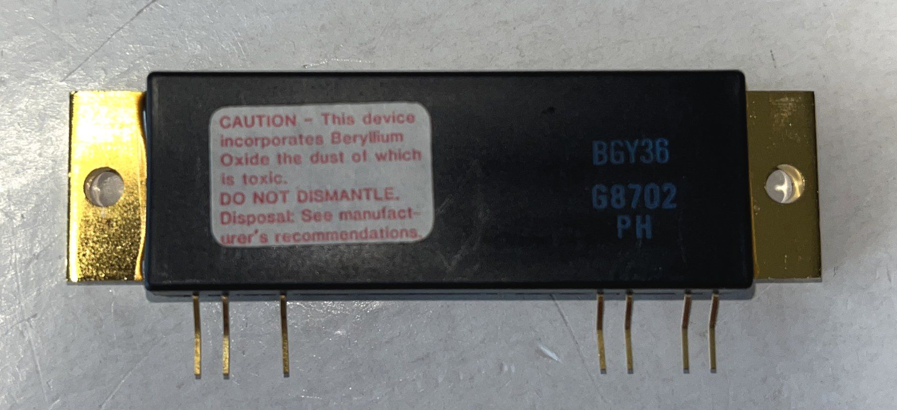 Philips Componenti elettronici: ☼ PHILIPS BGY36 VHF power amplifier module ☼ – Nuovo (secondo la descrizione) da Novazzano venduto da mabotrain 1