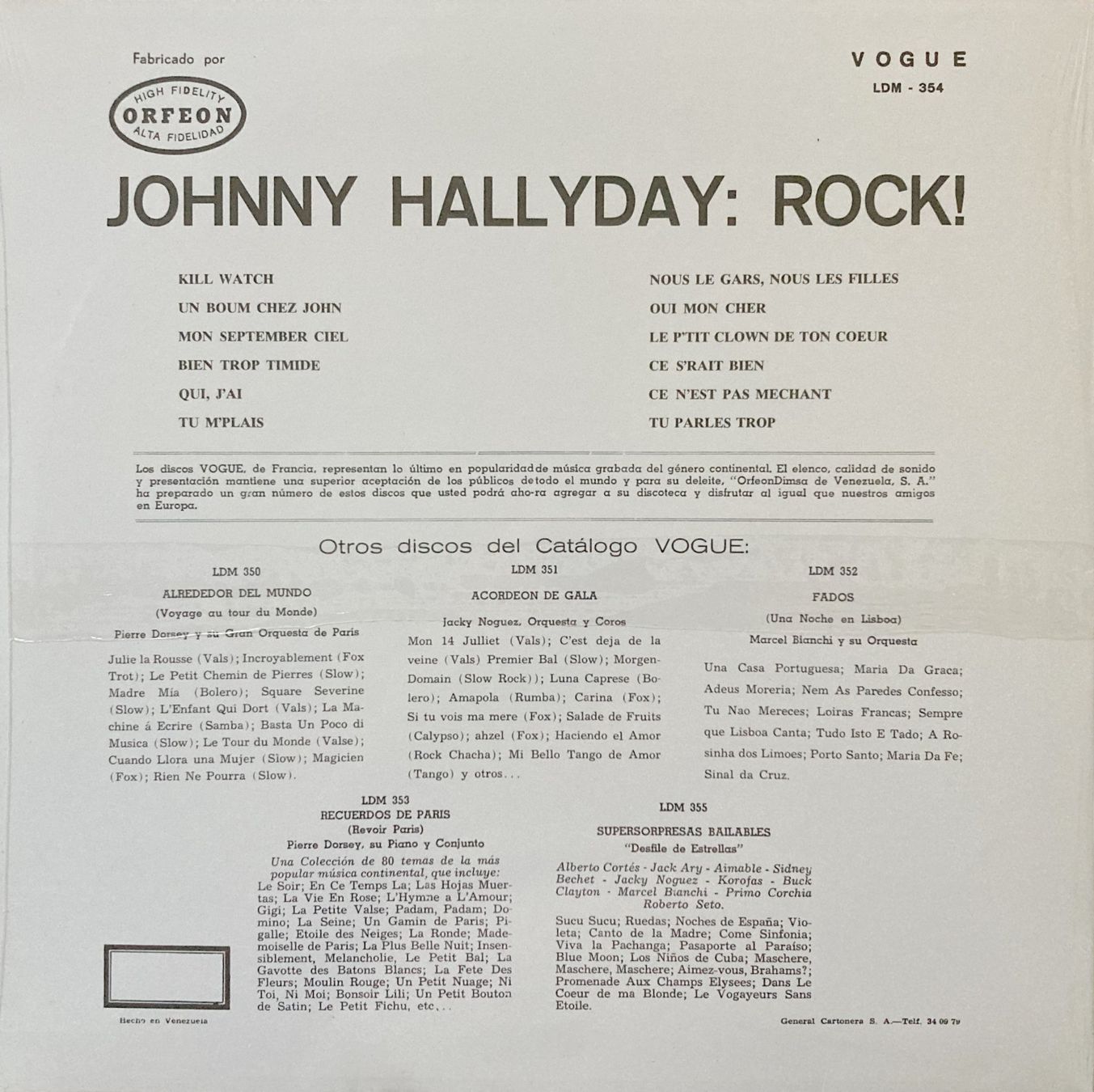 Dischi in vinile: JOHNNY HALLYDAY - ROCK ! – Nuovo e nell'imballaggio originale da Bottens venduto da hotter-than-hell 1