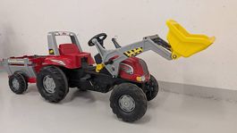 Kindertraktor mit Frontlader und Anhänger