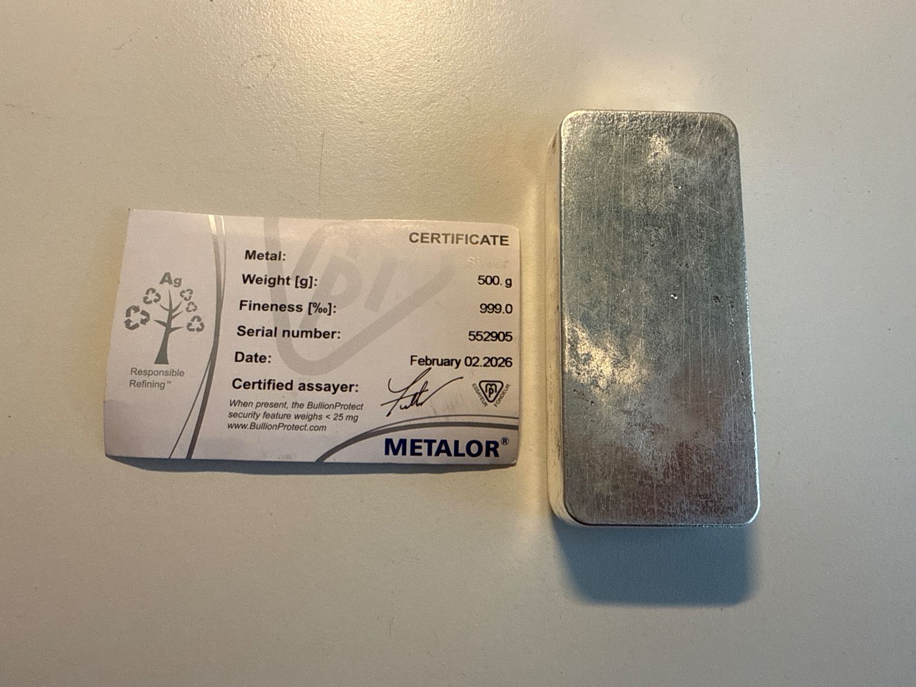 Métaux précieux: Silberbarren 500gramm – D'occasion à Gams par ben_l56c 1