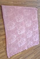 Decke mit Rosenmuster rosa Spitze ca.155x260cm