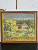 Peinture à l'huile sur toile, nature exposée, signée inconnu