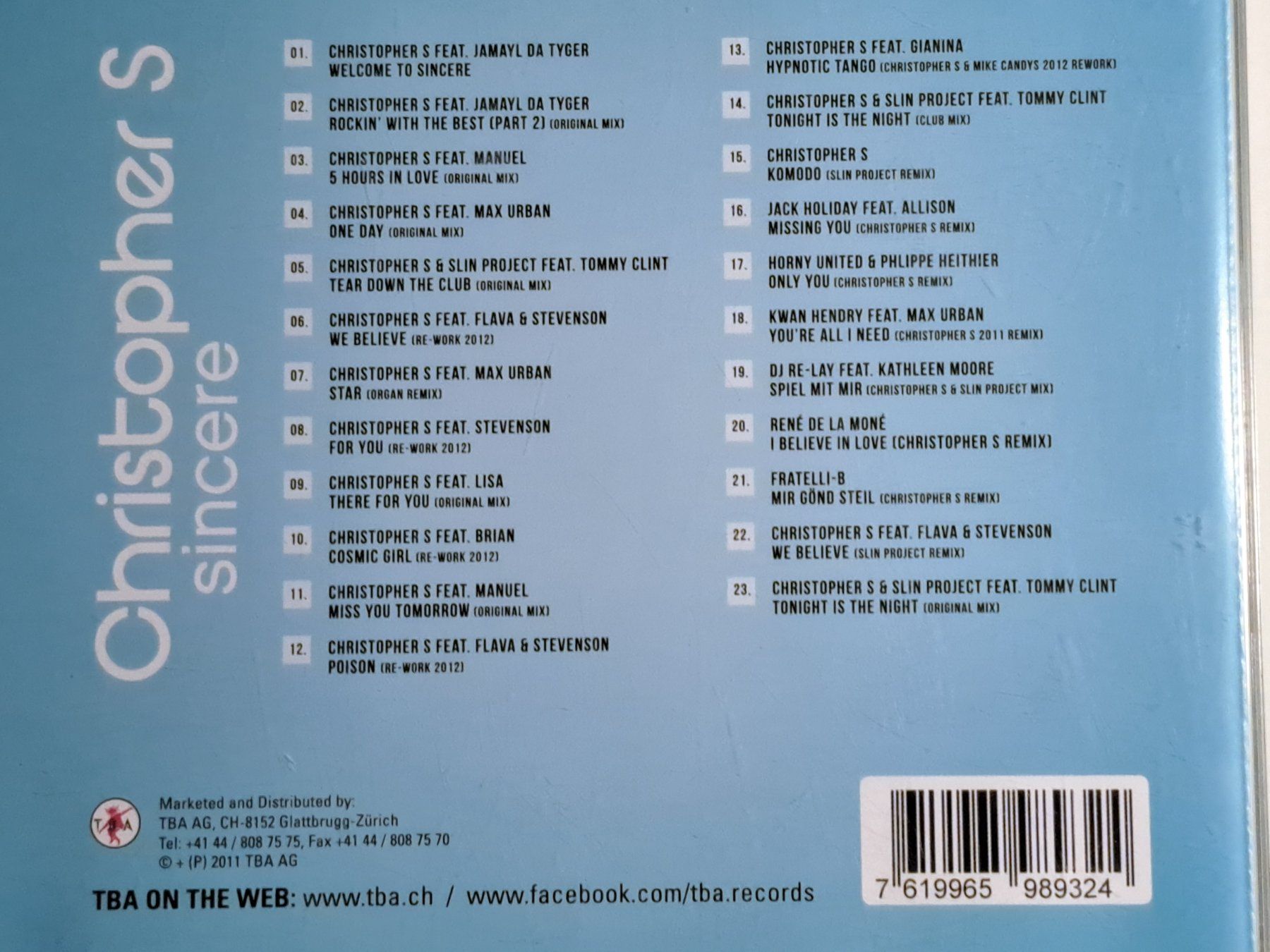 CD: CHRISTOPHER S - sincere – Usato da Wichtrach venduto da LuckyLuke69 3